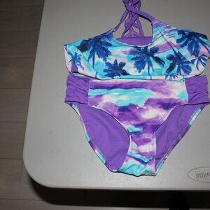 Multi Color 2 Pcs Justice Bikini Swimsuit Size 10